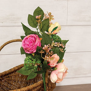 Mixed Cabbage Rose Spray