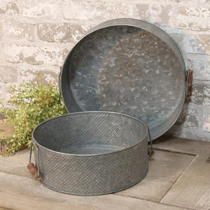 Metal Trays With Wooden Handles