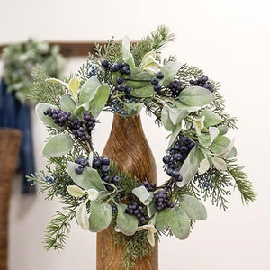 Royal Blue Berries, Cedar & Lamb's Ear Candle Ring