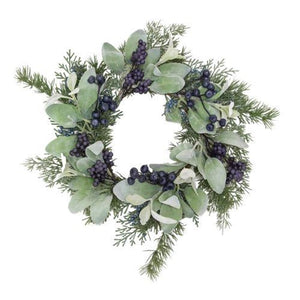 Royal Blue Berries, Cedar & Lamb's Ear Candle Ring