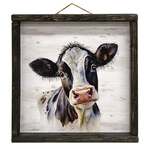 Black & White Cow Portrait Print
