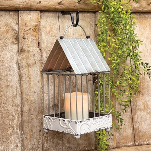 Shabby Chic Ornate Bird House Lantern