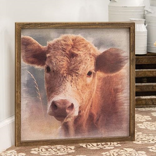 Cow Portrait Framed Print