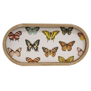 Butterflies Oval Tray