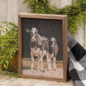 Two Holstein Cows Framed Print, 8x10