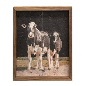 Two Holstein Cows Framed Print, 8x10
