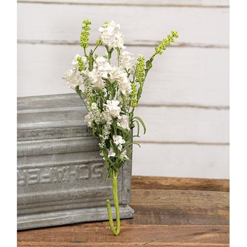 White Obedient Flower Pick 15"