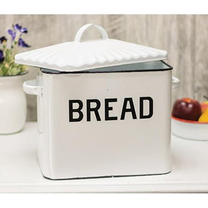 Black Rim Enamel Bread Box