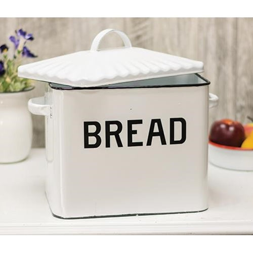 Black Rim Enamel Bread Box