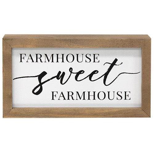 Farmhouse Sweet Farmhouse Framed Box Sign