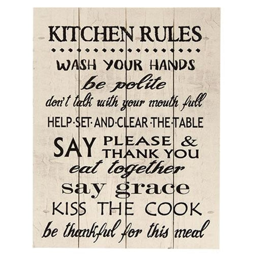 Kitchen Rules Pallet Art